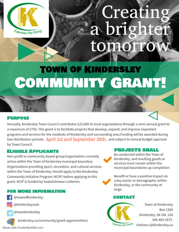 Community Grant Information Town of Kindersley