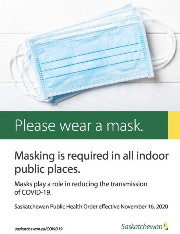 Mandatory Masks Government of Saskatchewan Public Health Order