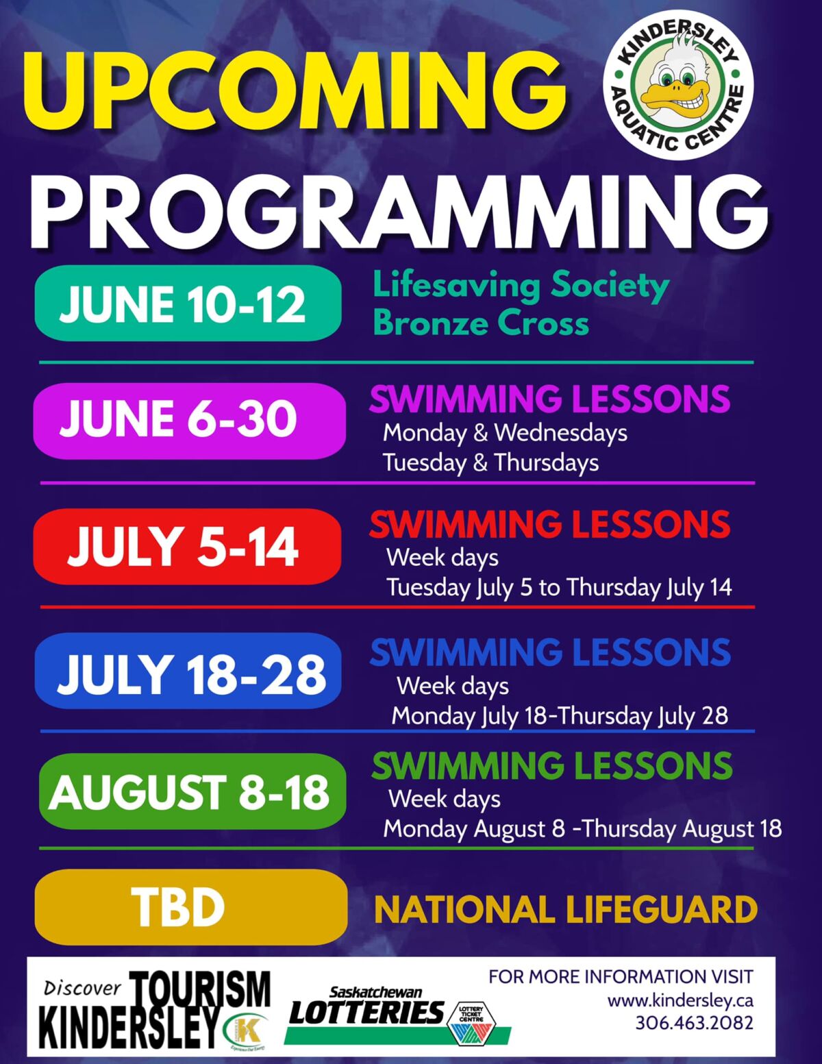 Aquatic Programming Town of Kindersley