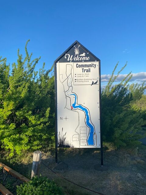 New Sign at the Motherwell Reservoir - Town of Kindersley