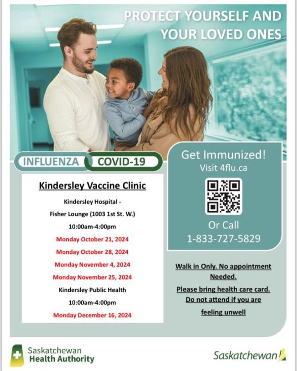 Kindersley Vaccine Clinic Fall 2024 Town of Kindersley