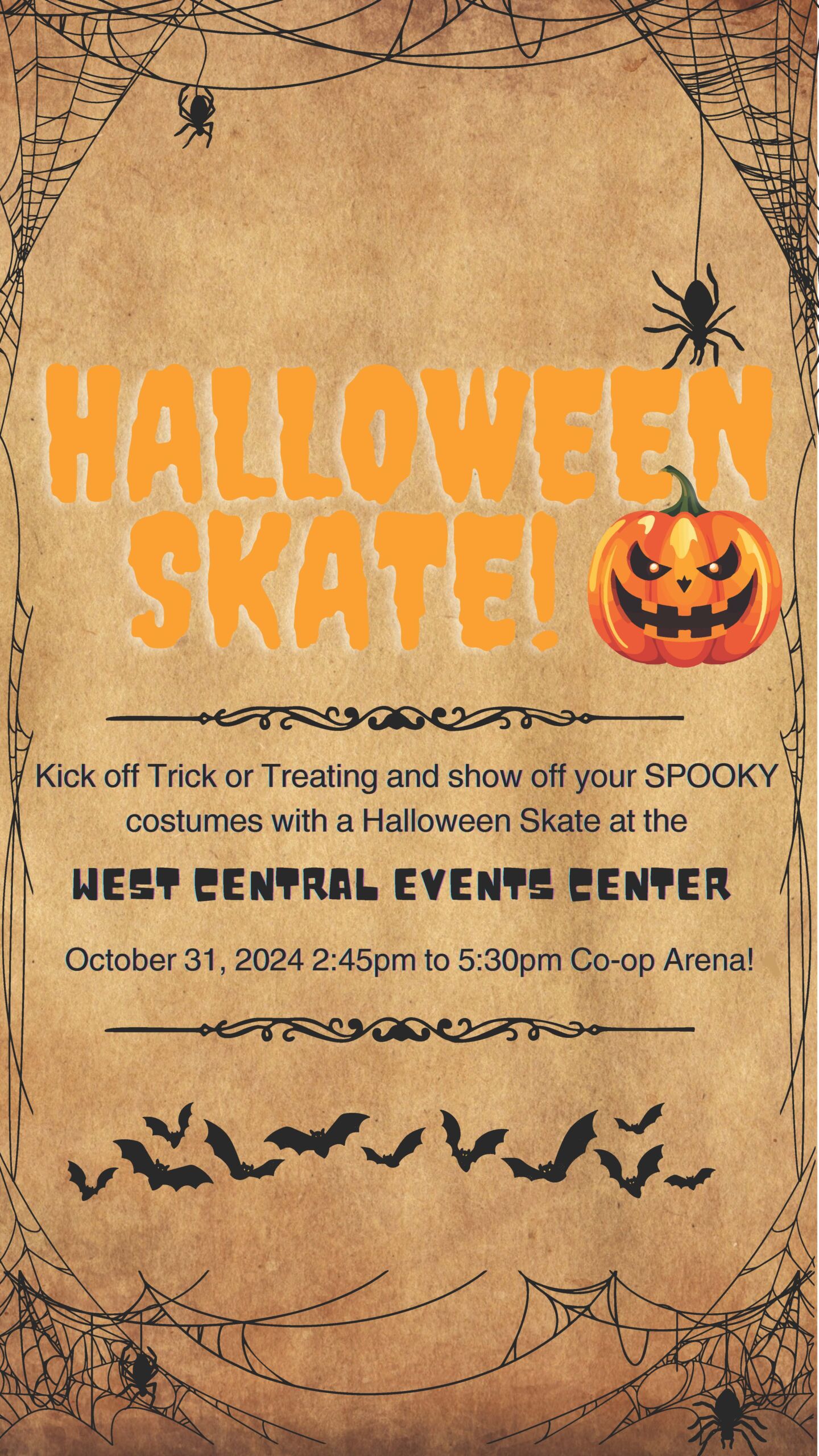 Halloween Public Skate 2024 Town of Kindersley