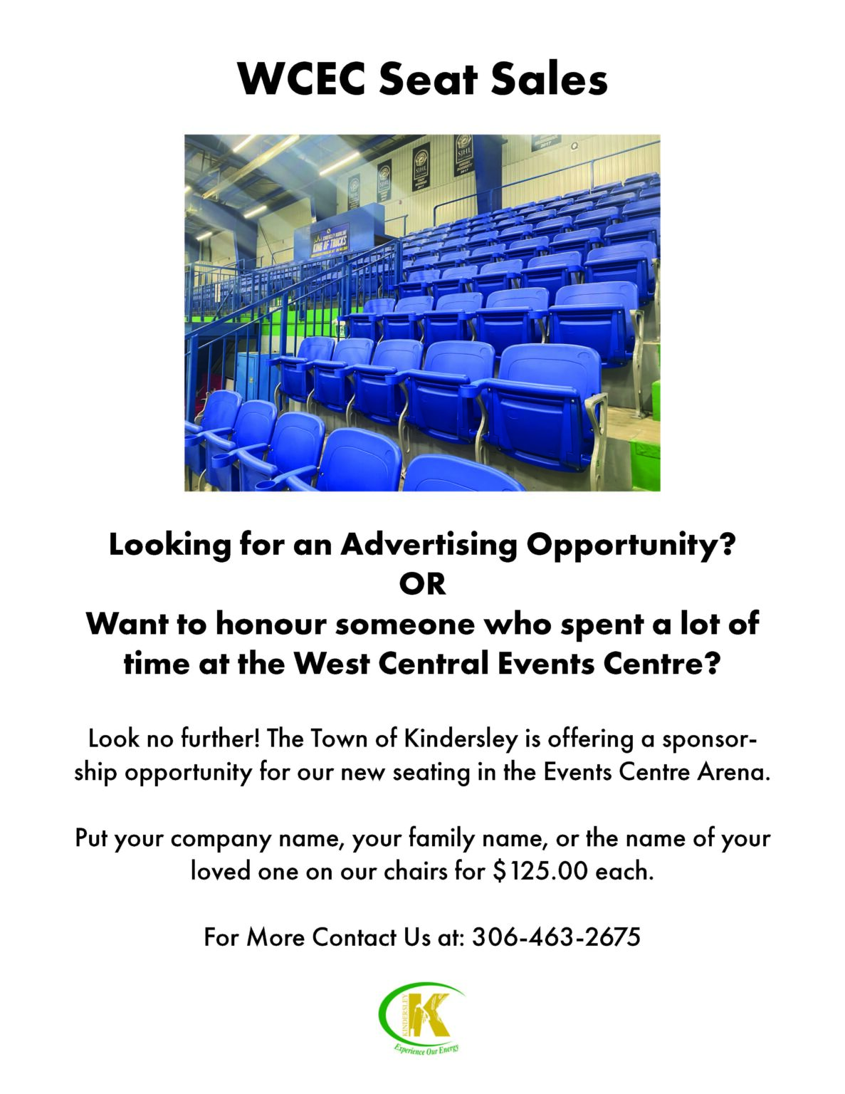 WCEC Seat Sales Town of Kindersley