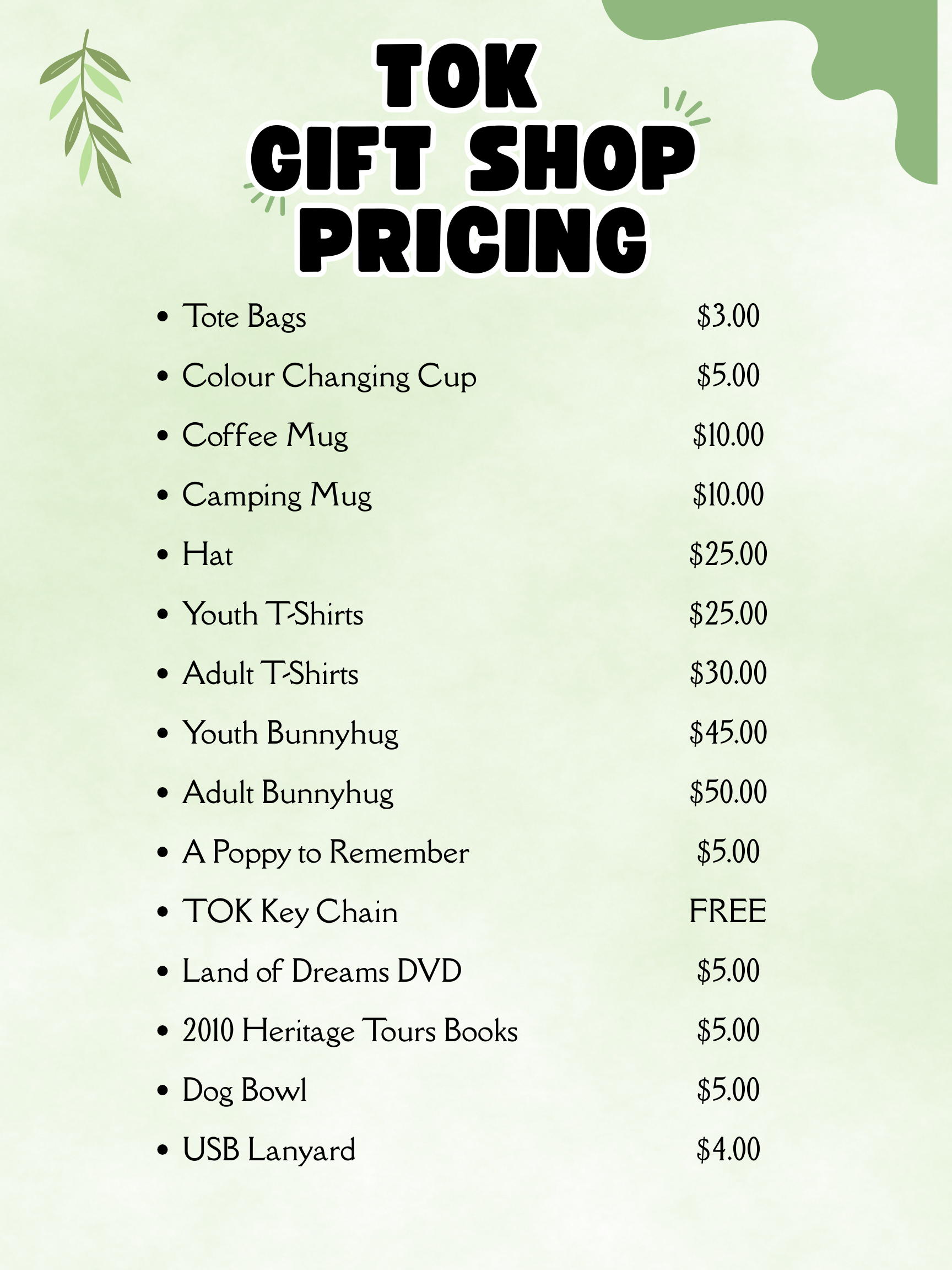 Green Abstract Simple Schedule Poster